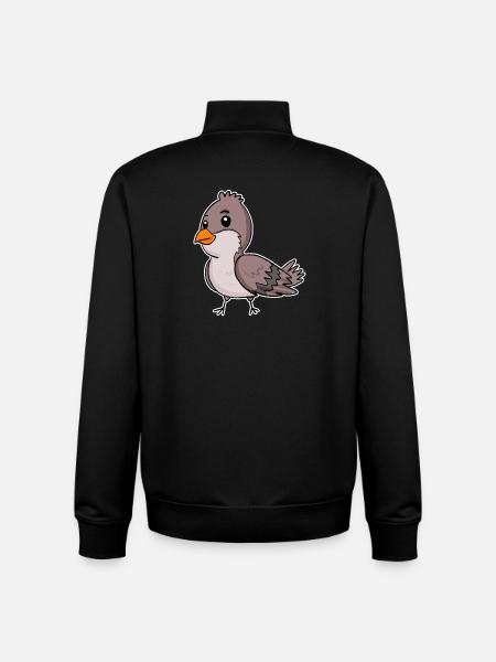 Haussperling Vogel - Unisex Organic Zip Sweatshirt von Stanley/Stella - Schwarz