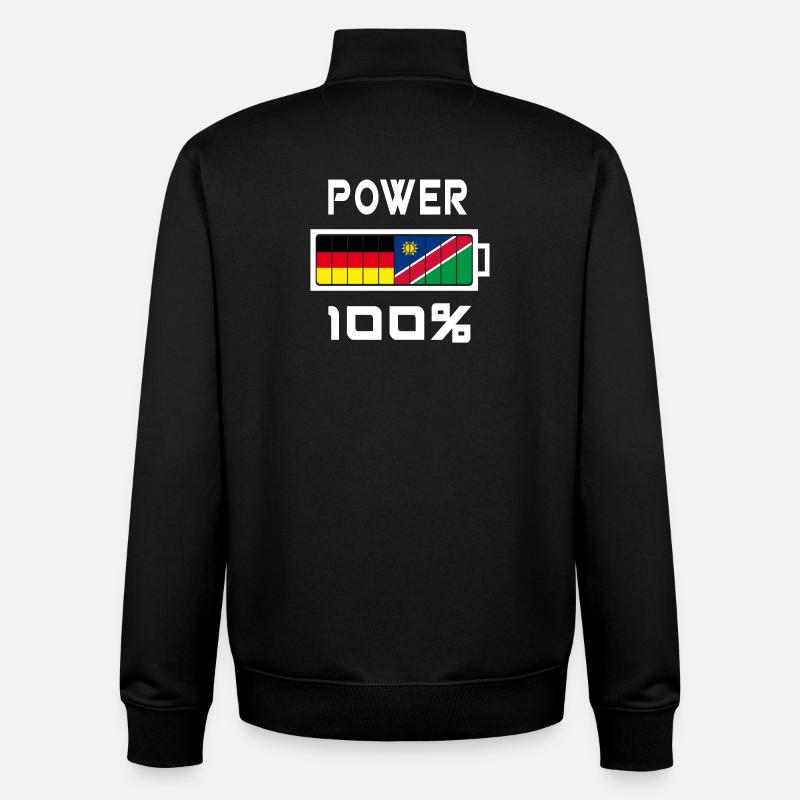 Deutschland und Namibia Power 100% - Unisex Organic Zip Sweatshirt von Stanley/Stella - Schwarz
