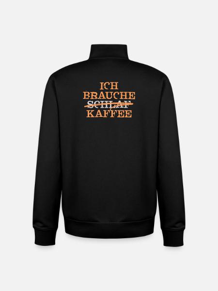 Kaffee Koffein Munter Werden Müdigkeit Statement - Unisex Organic Zip Sweatshirt von Stanley/Stella - Schwarz