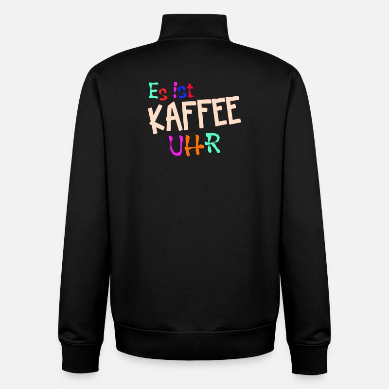 Kaffeeliebhaber Kaffeetrinker Kaffe Statement - Unisex Organic Zip Sweatshirt von Stanley/Stella - Schwarz