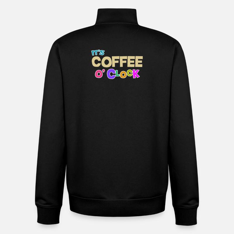 Coffee lovers Caffeine Coffee Cool Statement - Unisex Organic Zip Sweatshirt by Stanley/Stella - black