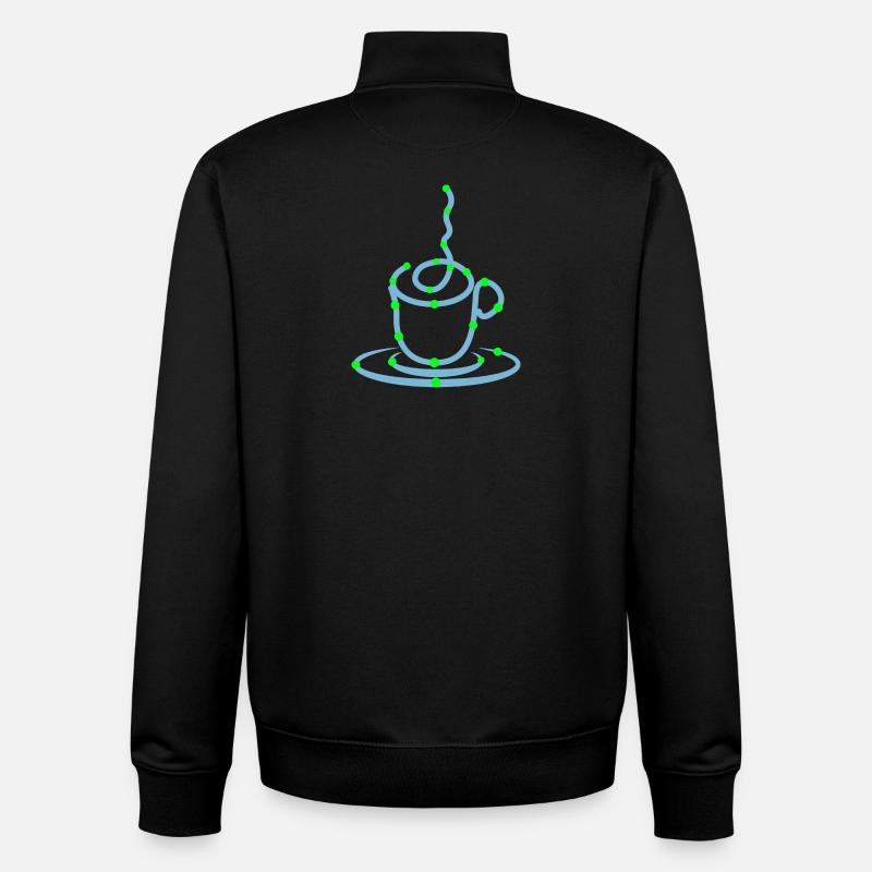 Coffee Cup Coffee Lovers Coffee Drinking - Unisex Organic Zip Sweatshirt by Stanley/Stella - black