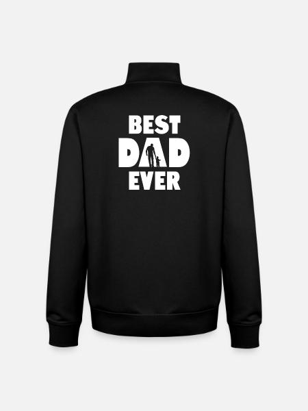 Best Dad Ever - Unisex Organic Zip Sweatshirt by Stanley/Stella - black