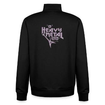 Heavy Metal Drôle - Sweat zippé unisexe en coton bio Stanley/Stella - noir - Dos - AI Model Male 185 light (185cm)