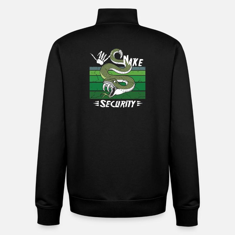 Sécurité des serpents - Sweat zippé unisexe en coton bio Stanley/Stella - noir