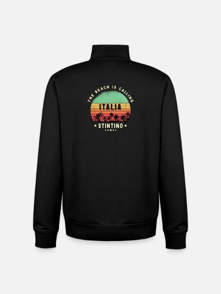 stintino Italy Beach Design - Unisex Organic Zip Sweatshirt by Stanley/Stella - black