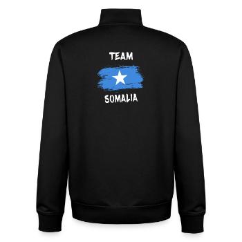Team Somalia - Unisex Organic Zip Sweatshirt von Stanley/Stella - Schwarz - Hinten - AI Model Male 185 light (185cm)
