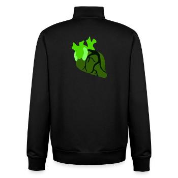 anatomische herzen, Herzform naturmuster, organe - Unisex Organic Zip Sweatshirt von Stanley/Stella - Schwarz - Hinten - AI Model Male 185 light (185cm)