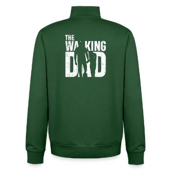 Walking With Dad Silhouette - Unisex Organic Zip Sweatshirt von Stanley/Stella - Flaschengrün - Hinten - AI Model Male 185 dark (185cm)