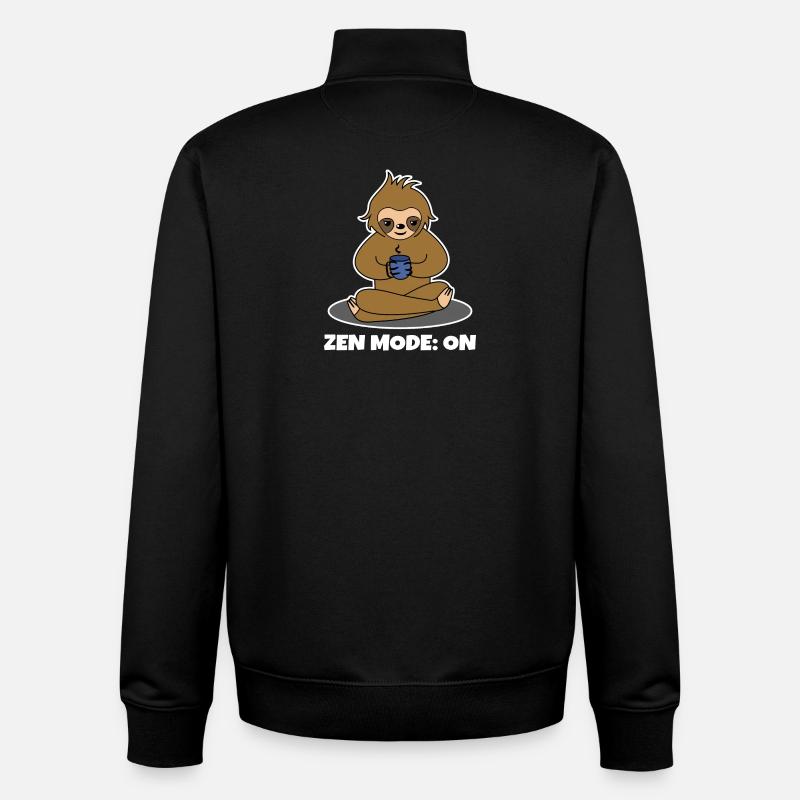Kaffeetrinker Faultier Kaffeetasse Kaffee Spruch - Unisex Organic Zip Sweatshirt von Stanley/Stella - Schwarz