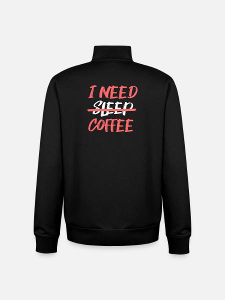 Fatigue Coffee Lovers Statement Coffee Drinking - Unisex Organic Zip Sweatshirt by Stanley/Stella - black