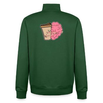 Kaffee Trinken Kaffeeliebhaber Kaffeetrinker - Unisex Organic Zip Sweatshirt von Stanley/Stella - Flaschengrün - Hinten - AI Model Male 185 dark (185cm)