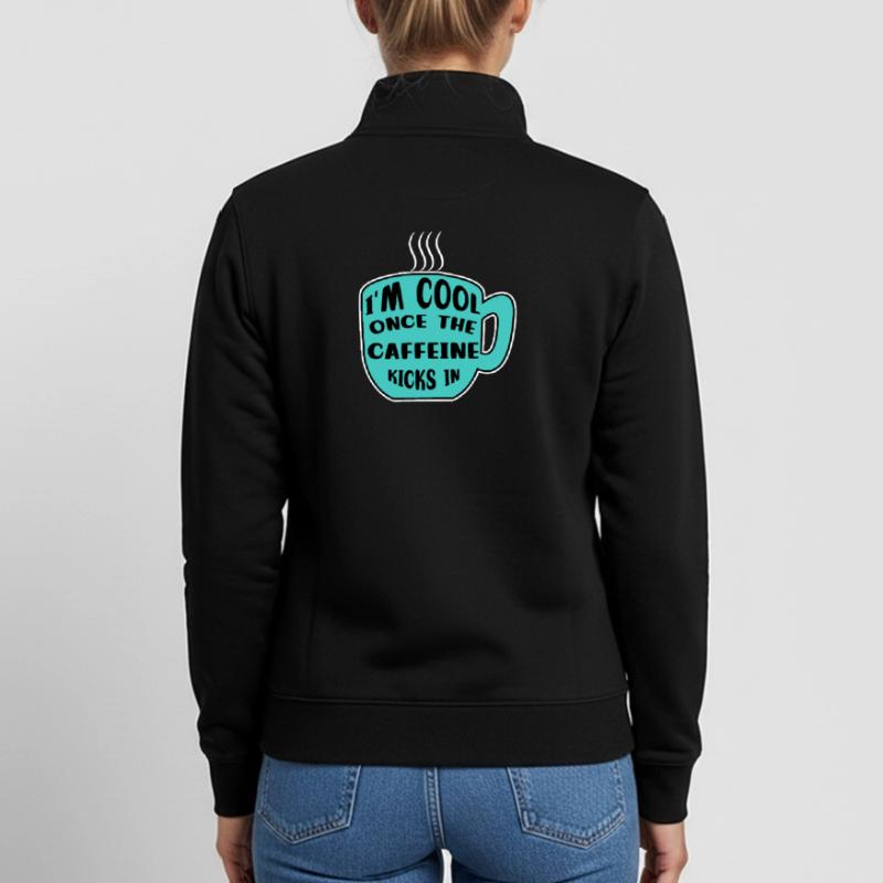 Caféine Coffee Drinker Coffee Cup Coffee Déclaration Sweat zippé unisexe en coton bio Stanley/Stella