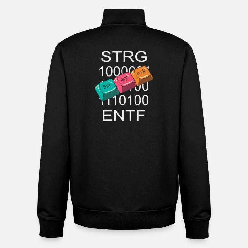 Computer Nerd - Unisex Organic Zip Sweatshirt von Stanley/Stella - Schwarz