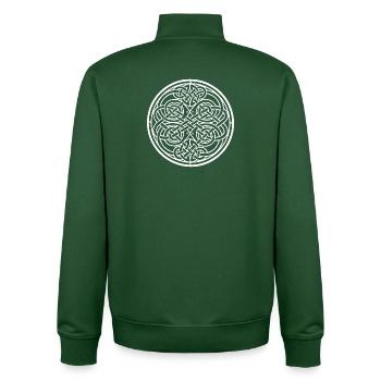 Celtic Knot - Unisex Organic Zip Sweatshirt von Stanley/Stella - Flaschengrün - Hinten - AI Model Male 185 dark (185cm)