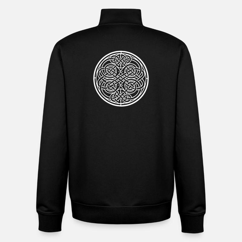 Celtic Knot - Unisex Organic Zip Sweatshirt by Stanley/Stella - black