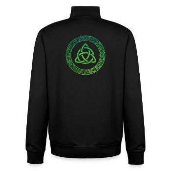 Nœud celtique - Sweat zippé unisexe en coton bio Stanley/Stella - noir - Dos - AI Model Male 185 light (185cm)