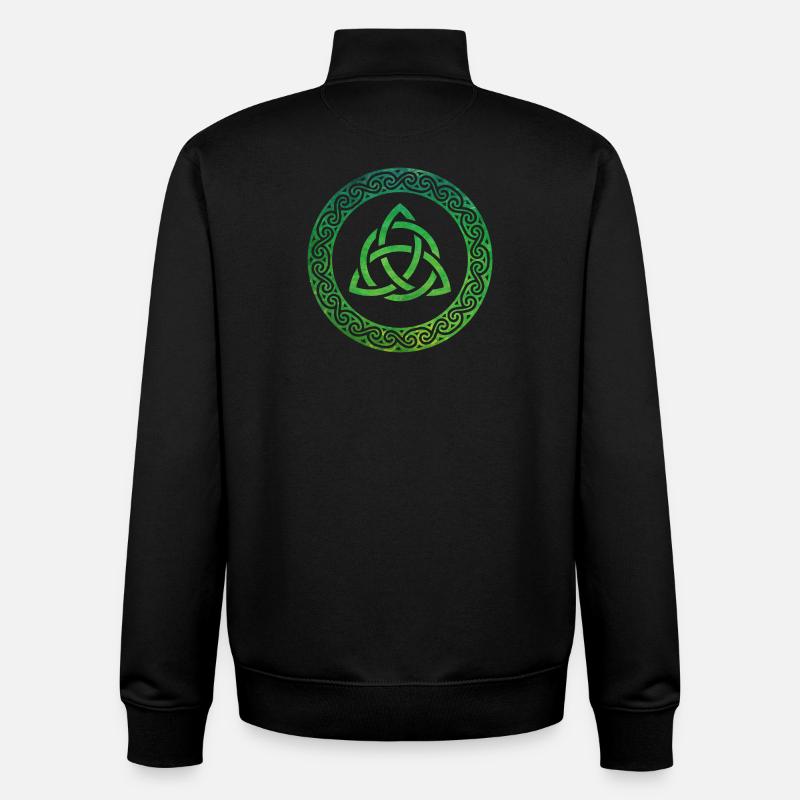 Celtic Knot - Unisex Organic Zip Sweatshirt by Stanley/Stella - black