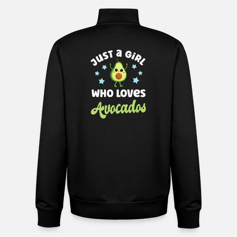 Avocat - Sweat zippé unisexe en coton bio Stanley/Stella - noir