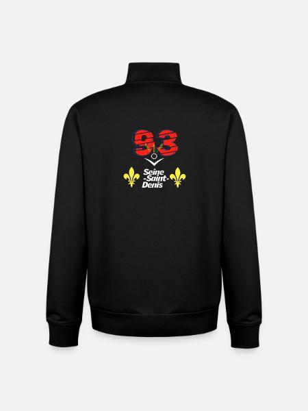 Seine saint denis - Unisex Organic Zip Sweatshirt by Stanley/Stella - black