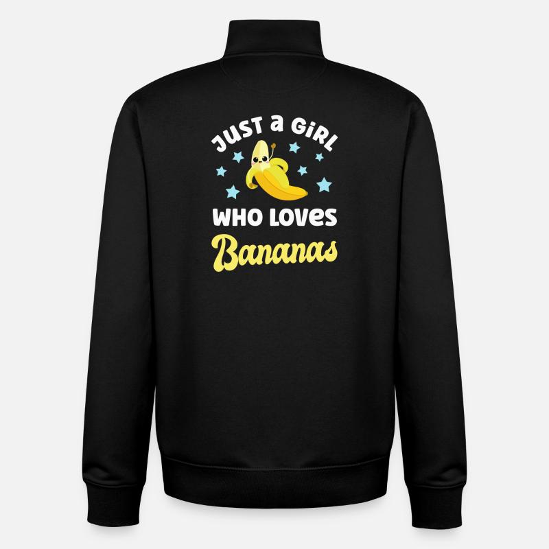 Banane Bananen - Unisex Organic Zip Sweatshirt von Stanley/Stella - Schwarz