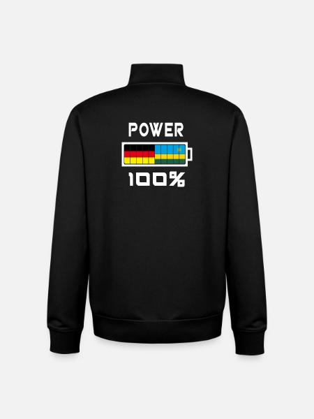Germany and Rwanda Power 100% - Unisex Organic Zip Sweatshirt by Stanley/Stella - black