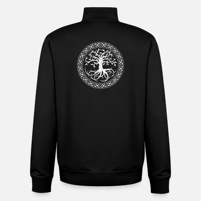 Celtic Tree of Life - Unisex Organic Zip Sweatshirt by Stanley/Stella - black