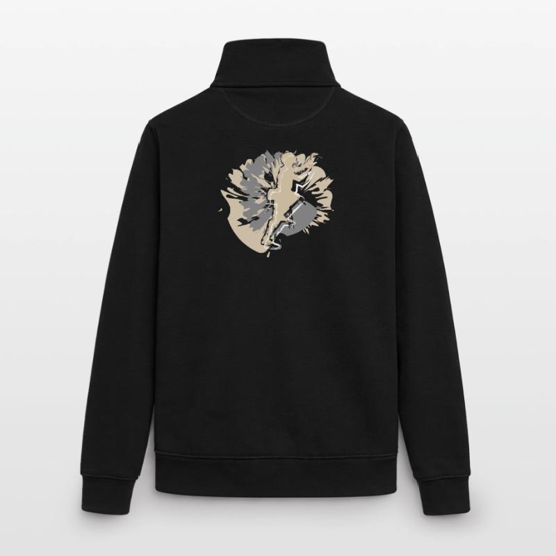 Valentine's Day climbing for men Unisex Organic Zip Sweatshirt by Stanley/Stella