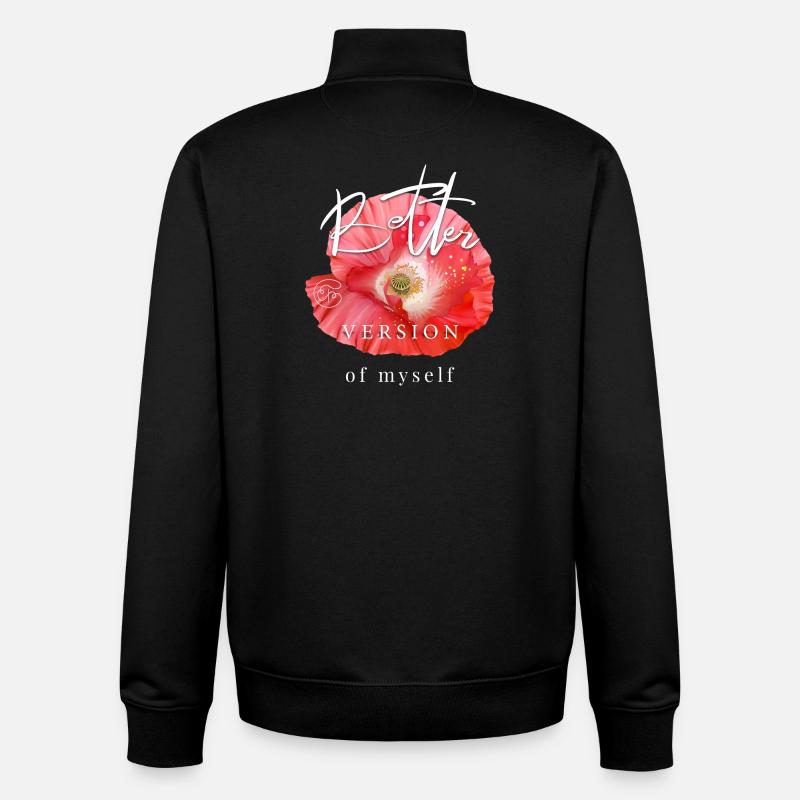 Mohnblume Muttertag Geschenk cooler Spruch Garten - Unisex Organic Zip Sweatshirt von Stanley/Stella - Schwarz