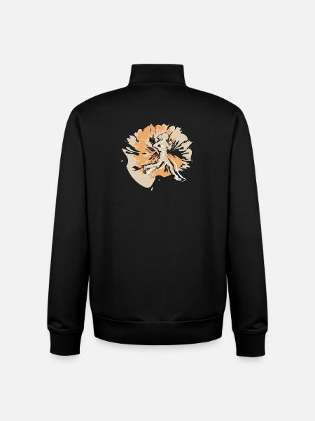 Runner at the Marathon Running - Unisex Organic Zip Sweatshirt by Stanley/Stella - black
