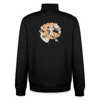 Stylish runner always one step ahead - Unisex Organic Zip Sweatshirt by Stanley/Stella - black - Back - AI Model Male 185 light (185cm)