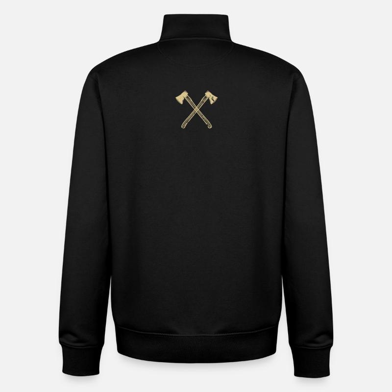 Axt gekreuzte Äxte - Unisex Organic Zip Sweatshirt von Stanley/Stella - Schwarz