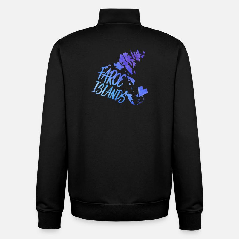 Féroé (îles) - Sweat zippé unisexe en coton bio Stanley/Stella - noir