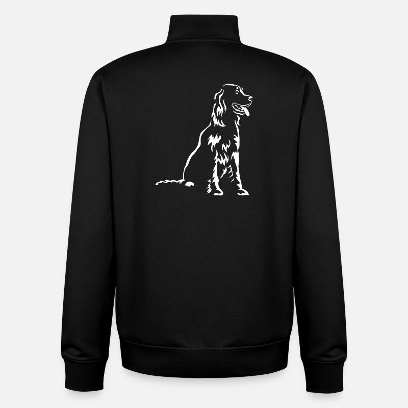 Gordon Setter "Black Edition" - Unisex Organic Zip Sweatshirt von Stanley/Stella - Schwarz