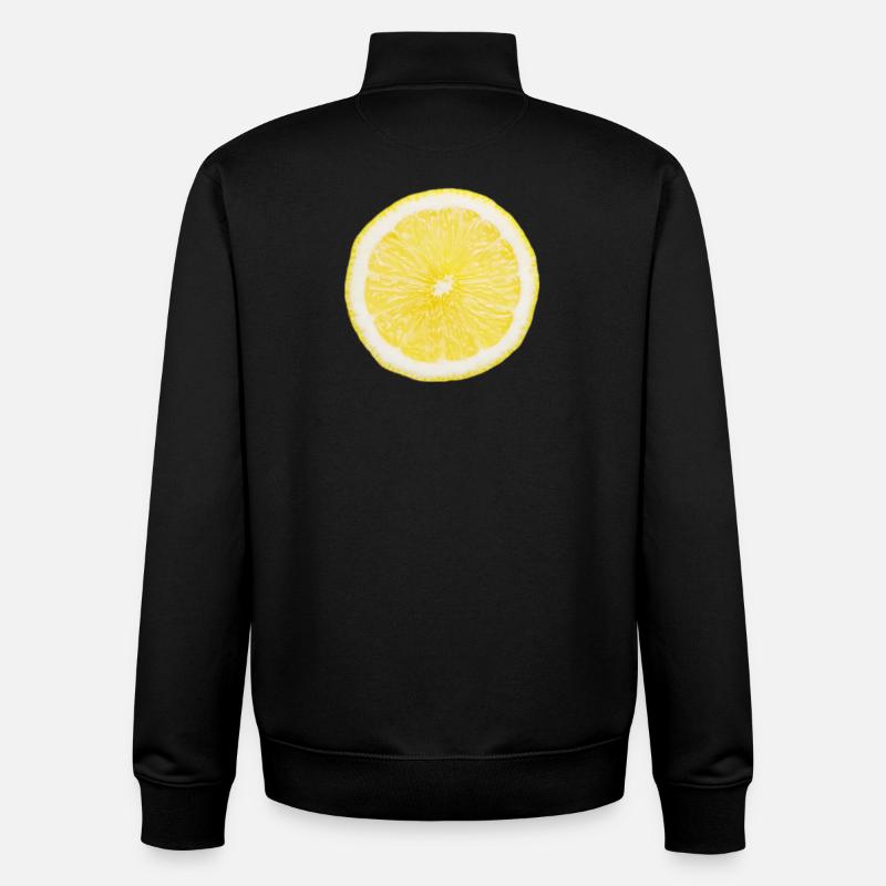 Half lemon - Unisex Organic Zip Sweatshirt by Stanley/Stella - black