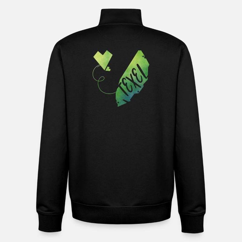 Texel - Sweat zippé unisexe en coton bio Stanley/Stella - noir