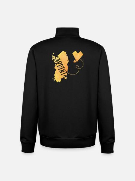 Sardaigne - Sweat zippé unisexe en coton bio Stanley/Stella - noir