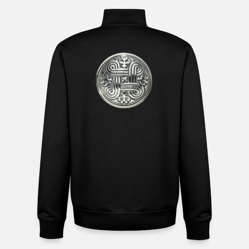 Kaleva Silber Ornament - Unisex Organic Zip Sweatshirt von Stanley/Stella - Schwarz