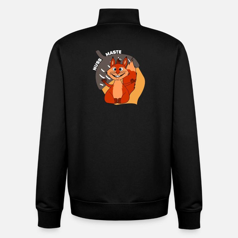 Yoga Hörnchen Nussmaste Meditation - Unisex Organic Zip Sweatshirt von Stanley/Stella - Schwarz