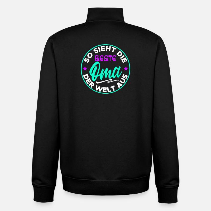Beste Oma Statement Großmutter Großmama Seniorin - Unisex Organic Zip Sweatshirt von Stanley/Stella - Schwarz