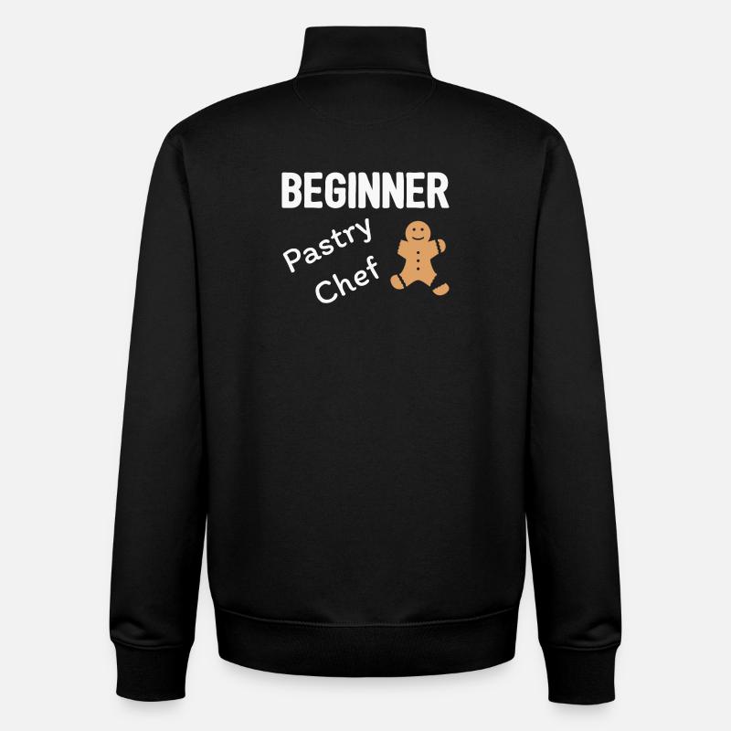Beginner Pastry Chef - Sweat zippé unisexe en coton bio Stanley/Stella - noir