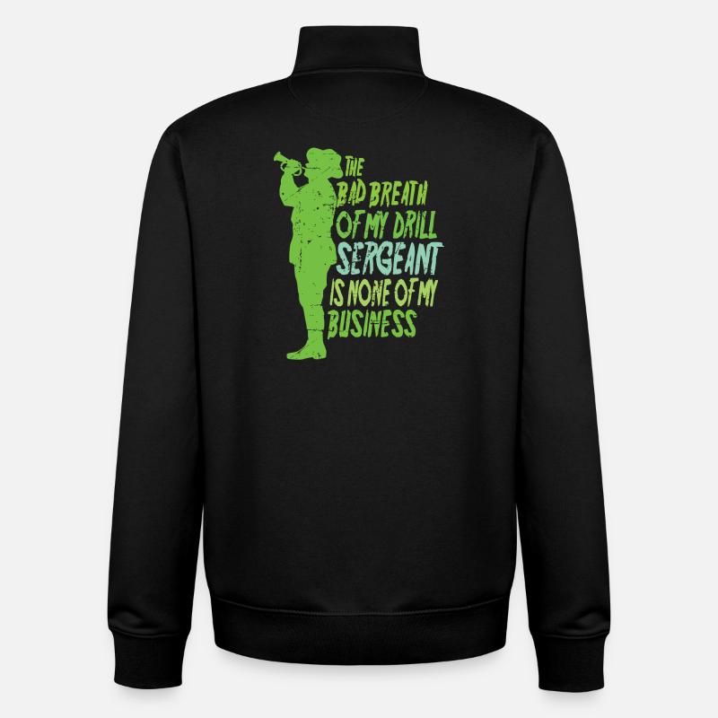 Drill Sergeant - Unisex Organic Zip Sweatshirt by Stanley/Stella - black