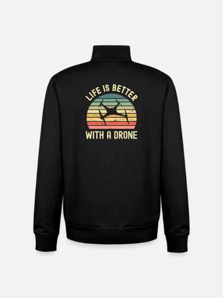 Drone - Unisex Organic Zip Sweatshirt by Stanley/Stella - black