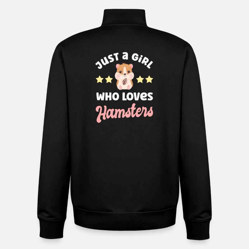 Hamster - Unisex Organic Zip Sweatshirt von Stanley/Stella - Schwarz