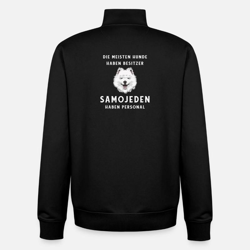 Lustiges Samojede Design - Unisex Organic Zip Sweatshirt von Stanley/Stella - Schwarz