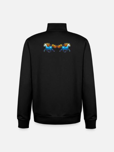Icelandic Horses Horses Gallop Horse love Horse fan - Unisex Organic Zip Sweatshirt by Stanley/Stella - black