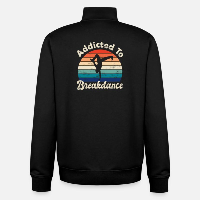 Breakdancing - Unisex Organic Zip Sweatshirt by Stanley/Stella - black