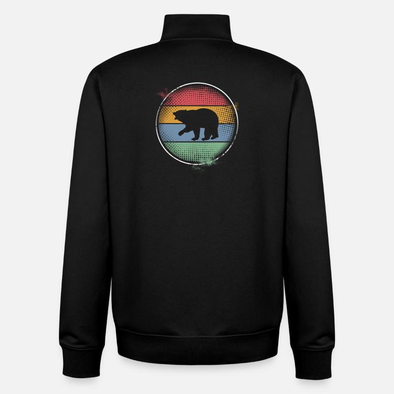 Bear - Unisex Organic Zip Sweatshirt by Stanley/Stella - black
