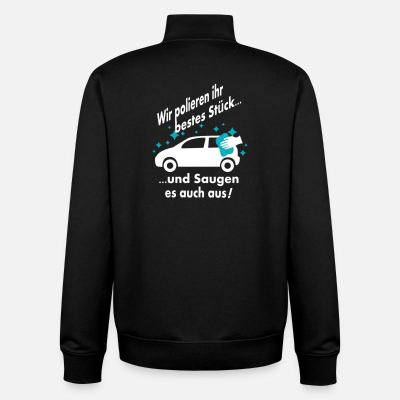 Auto Wäsche - Unisex Organic Zip Sweatshirt von Stanley/Stella - Schwarz