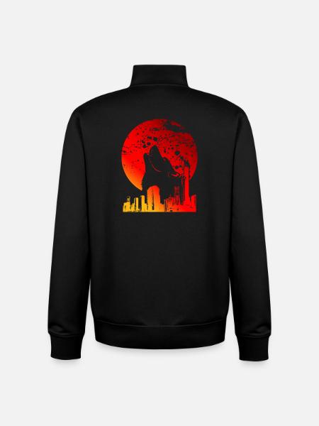 BLODMÅNE | RØDE FULDMÅNE GAVER - Stanley/Stella unisex sweatshirt med lynlås i økologisk - sort